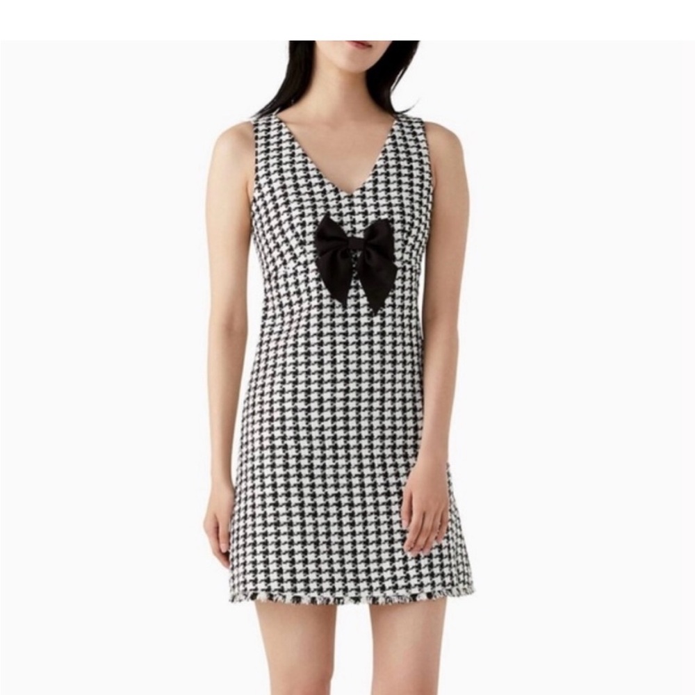 Kate Spade Black & White Houndstooth Dress